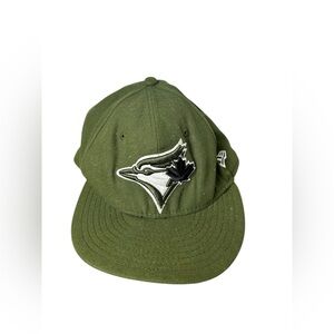 Toronto Blue Jays New Era 59FIFTY Olive Green Fitted Hat 7 1/8